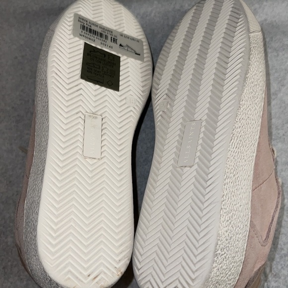 All Saints sheer suede lace up sneakers Sz 6 in Dirty Pink new - Picture 12 of 16